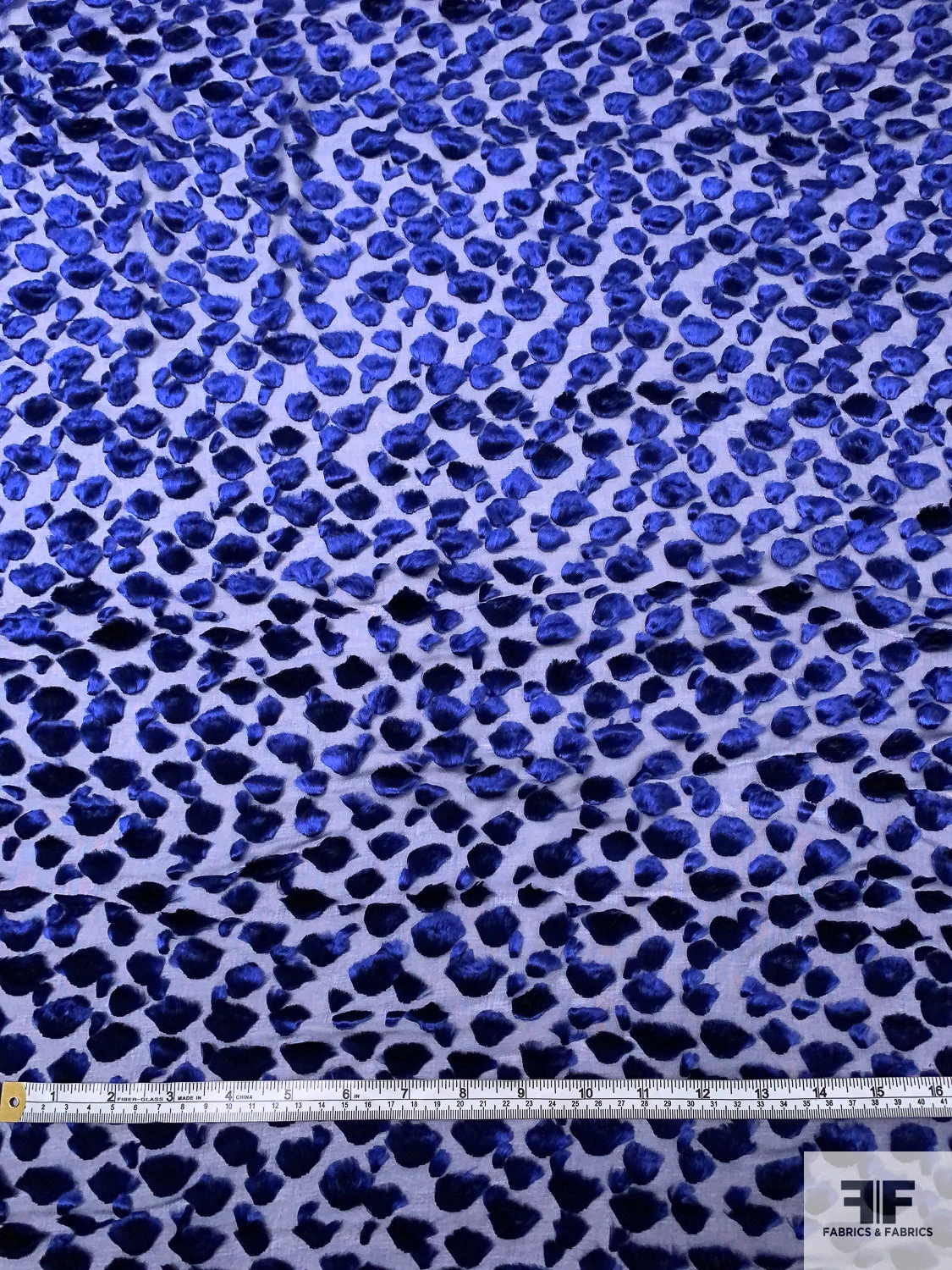 French Spotted Cut Panné Velvet - Deep Royal Blue 8 French Spotted Cut Panné Velvet - Deep Royal Blue - Image 6