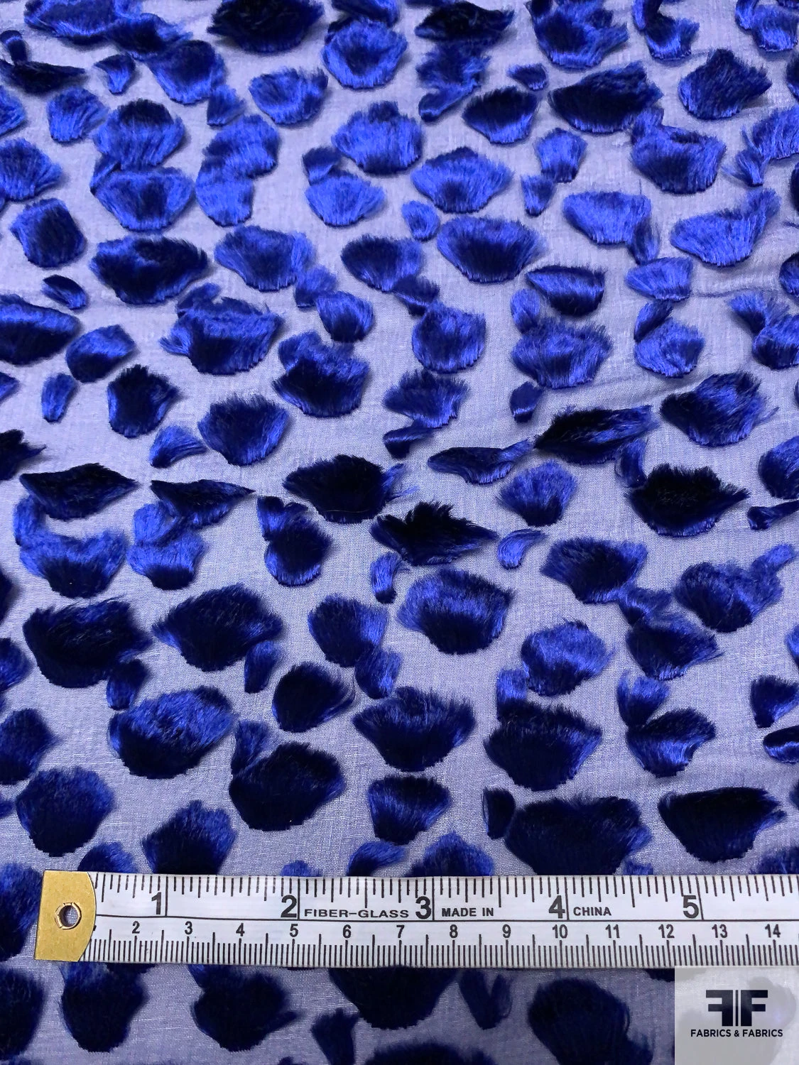 French Spotted Cut Panné Velvet - Deep Royal Blue 9 French Spotted Cut Panné Velvet - Deep Royal Blue - Image 7