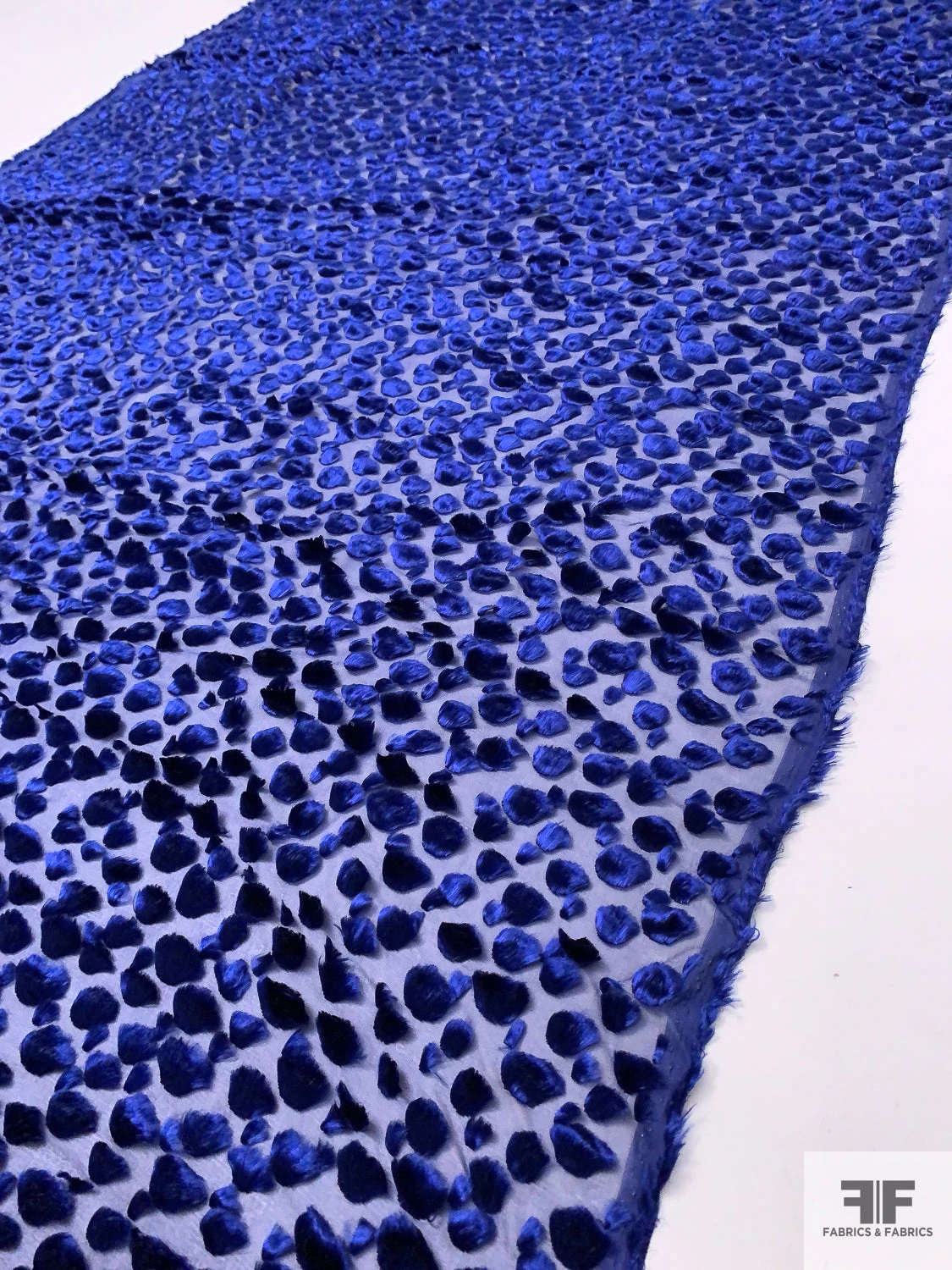 French Spotted Cut Panné Velvet - Deep Royal Blue 10 French Spotted Cut Panné Velvet - Deep Royal Blue - Image 8