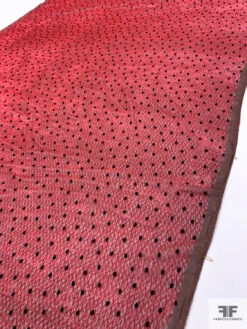 French Polka Dot Diamond Lattice Cut Velvet - Ajax Red / Black -Fabrics And Fabrics Store 18594 7