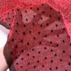 French Polka Dot Diamond Lattice Cut Velvet - Ajax Red / Black 1 French Polka Dot Diamond Lattice Cut Velvet - Ajax Red / Black -Fabrics And Fabrics Store 18594 8