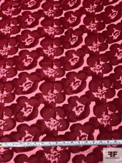 French Floral Cut Velvet - Lipstick Red 13 French Floral Cut Velvet - Lipstick Red -Fabrics And Fabrics Store 18596 5