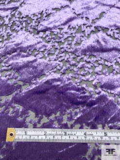 French Triangle Motif Cut Panné Velvet - Lavender / Black 16 French Triangle Motif Cut Panné Velvet - Lavender / Black -Fabrics And Fabrics Store 18601 6