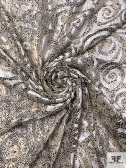 French Animal Pattern Printed And Swirls Cut Panné Velvet - Beige / Black / Grey 12 French Animal Pattern Printed And Swirls Cut Panné Velvet - Beige / Black / Grey -Fabrics And Fabrics Store 18605 2