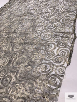 French Animal Pattern Printed And Swirls Cut Panné Velvet - Beige / Black / Grey 17 French Animal Pattern Printed And Swirls Cut Panné Velvet - Beige / Black / Grey -Fabrics And Fabrics Store 18605 7