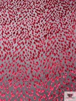 French Spotted Cut Panné Velvet - Cherry Red / Brown 14 French Spotted Cut Panné Velvet - Cherry Red / Brown -Fabrics And Fabrics Store 18611 4
