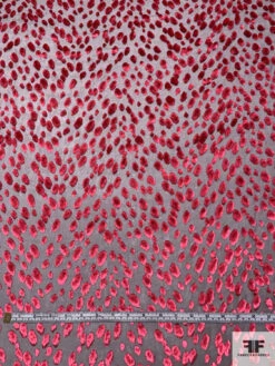 French Spotted Cut Panné Velvet - Cherry Red / Brown 15 French Spotted Cut Panné Velvet - Cherry Red / Brown -Fabrics And Fabrics Store 18611 5
