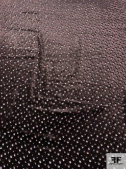 French Polka Dots Cut Panné Velvet With Lurex - Brown / Black -Fabrics And Fabrics Store 18623 4