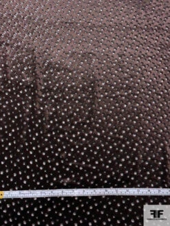 French Polka Dots Cut Panné Velvet With Lurex - Brown / Black -Fabrics And Fabrics Store 18623 5