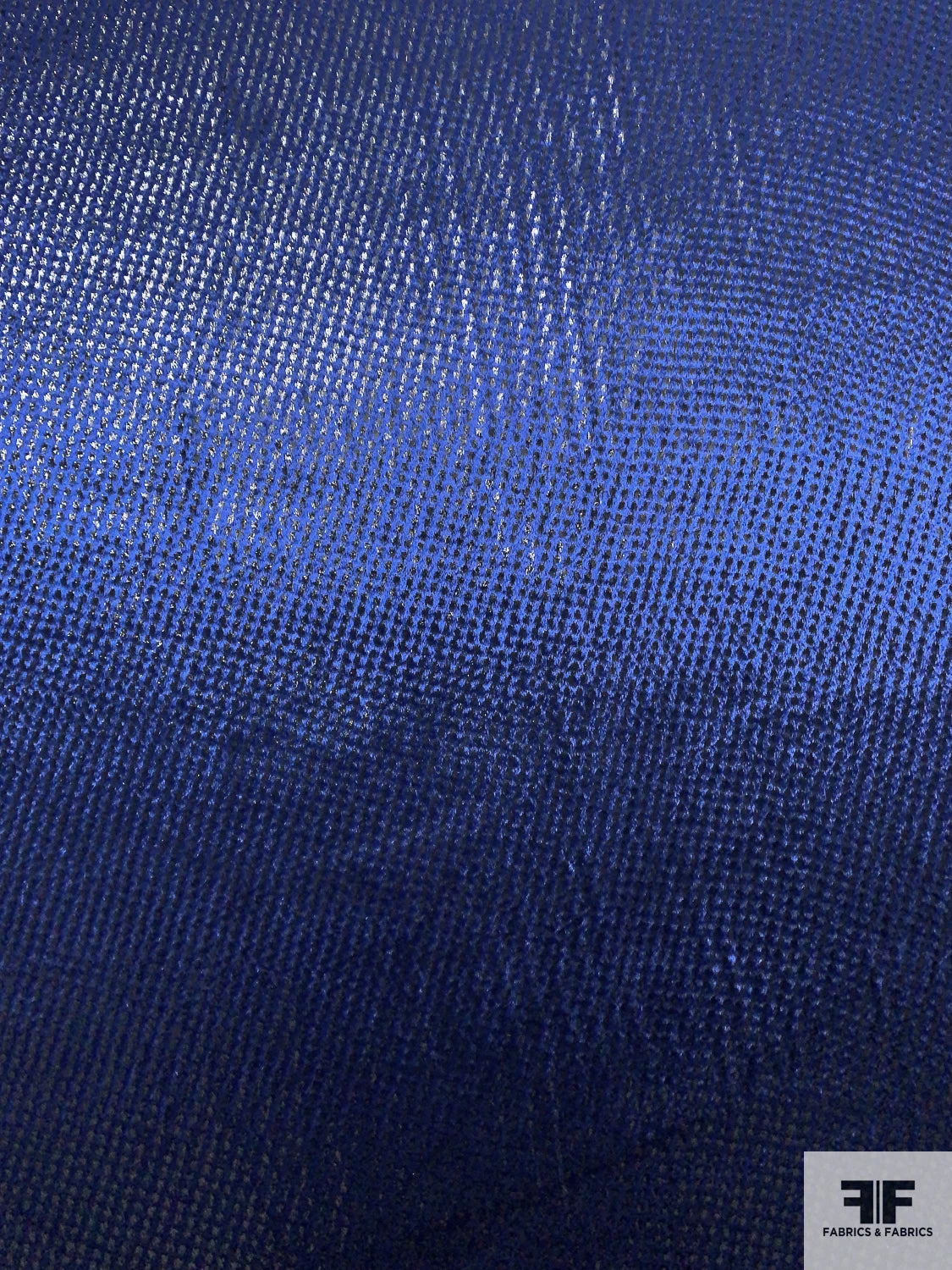French Dotted Metallic Panné Velvet - Royal Blue / Black 6 French Dotted Metallic Panné Velvet - Royal Blue / Black - Image 4
