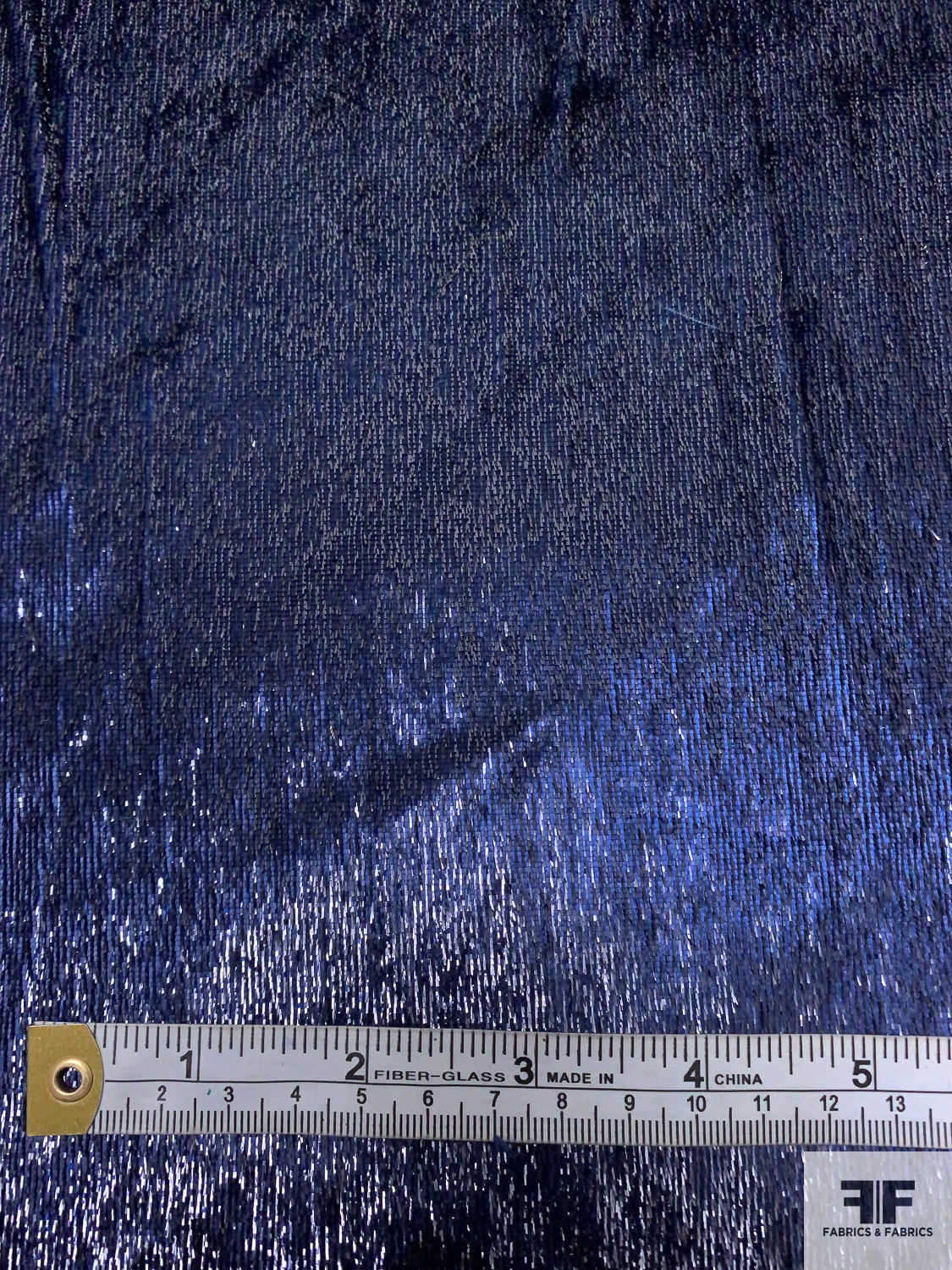 Solid Metallic Panné Velvet - Navy Blue 8 Solid Metallic Panné Velvet - Navy Blue - Image 6