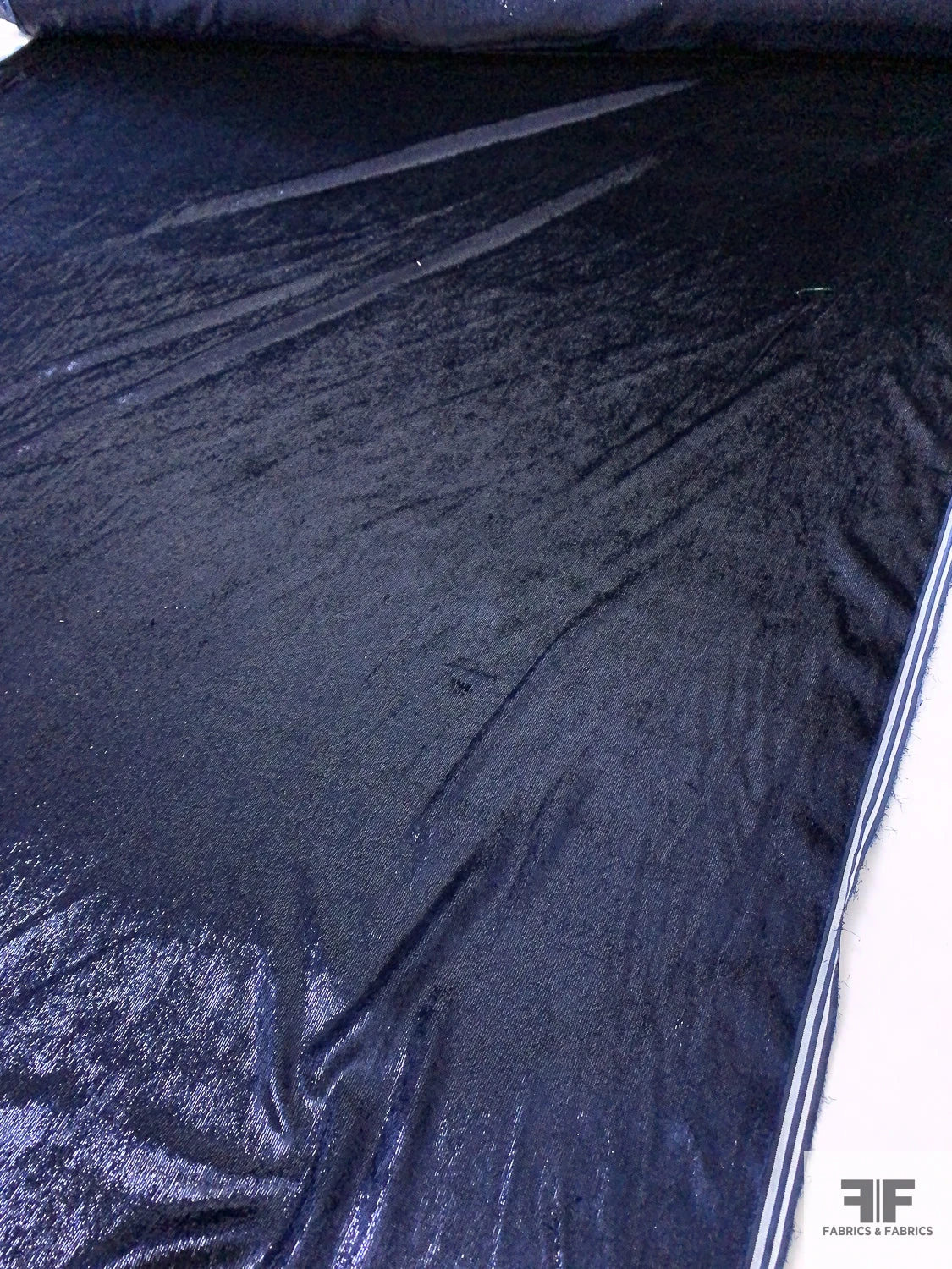 Solid Metallic Panné Velvet - Navy Blue 10 Solid Metallic Panné Velvet - Navy Blue - Image 8