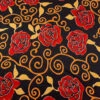 Floral And Swirl Vine Printed Silk Charmeuse - Orange / Red / Black 1 Floral And Swirl Vine Printed Silk Charmeuse - Orange / Red / Black -Fabrics And Fabrics Store 18674 4