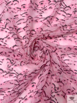 Abstract Printed Silk Chiffon - Baby Pink / Black 13 Abstract Printed Silk Chiffon - Baby Pink / Black -Fabrics And Fabrics Store 18717 2