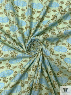 Oval Buds Printed Pointelle Cotton Lawn - Pistachio Green / Light Blue / Olive 13 Oval Buds Printed Pointelle Cotton Lawn - Pistachio Green / Light Blue / Olive -Fabrics And Fabrics Store 18725 2