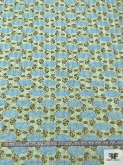 Oval Buds Printed Pointelle Cotton Lawn - Pistachio Green / Light Blue / Olive 15 Oval Buds Printed Pointelle Cotton Lawn - Pistachio Green / Light Blue / Olive -Fabrics And Fabrics Store 18725 4