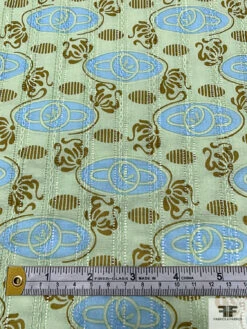 Oval Buds Printed Pointelle Cotton Lawn - Pistachio Green / Light Blue / Olive 16 Oval Buds Printed Pointelle Cotton Lawn - Pistachio Green / Light Blue / Olive -Fabrics And Fabrics Store 18725 5
