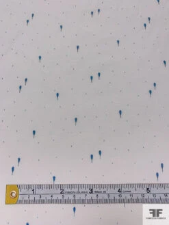 Teardrop Graphic Printed Lightweight Silk-Cotton Lawn - Off-White / Navy -Fabrics And Fabrics Store 18733 6