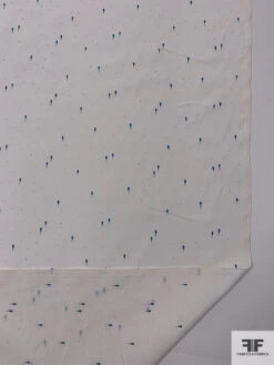 Teardrop Graphic Printed Lightweight Silk-Cotton Lawn - Off-White / Navy -Fabrics And Fabrics Store 18733 7
