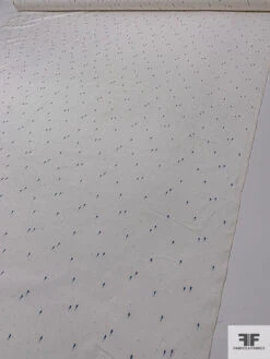 Teardrop Graphic Printed Lightweight Silk-Cotton Lawn - Off-White / Navy -Fabrics And Fabrics Store 18733 8