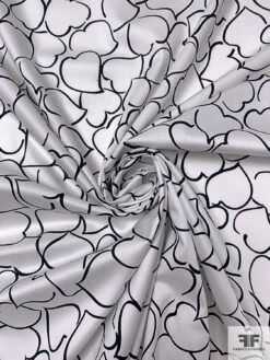 Made In Switzerland Hearts Printed Fine Cotton Twill-Sateen - White / Black 13 Made In Switzerland Hearts Printed Fine Cotton Twill-Sateen - White / Black -Fabrics And Fabrics Store 18741 2