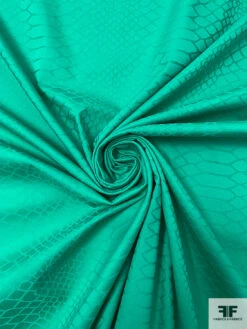 Reptile Pattern Stretch Jacquard Cotton Twill - Jade Green 13 Reptile Pattern Stretch Jacquard Cotton Twill - Jade Green -Fabrics And Fabrics Store 18760 2
