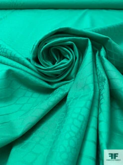 Reptile Pattern Stretch Jacquard Cotton Twill - Jade Green 14 Reptile Pattern Stretch Jacquard Cotton Twill - Jade Green -Fabrics And Fabrics Store 18760 3