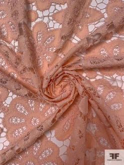 Floral Stitched And Cutout Novelty Cotton Lawn - Peach 13 Floral Stitched And Cutout Novelty Cotton Lawn - Peach -Fabrics And Fabrics Store 18764 1