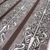 Regal And Chevron Printed Cotton-Silk Mikado - Brown / Black / Ivory -Fabrics And Fabrics Store 18832 8