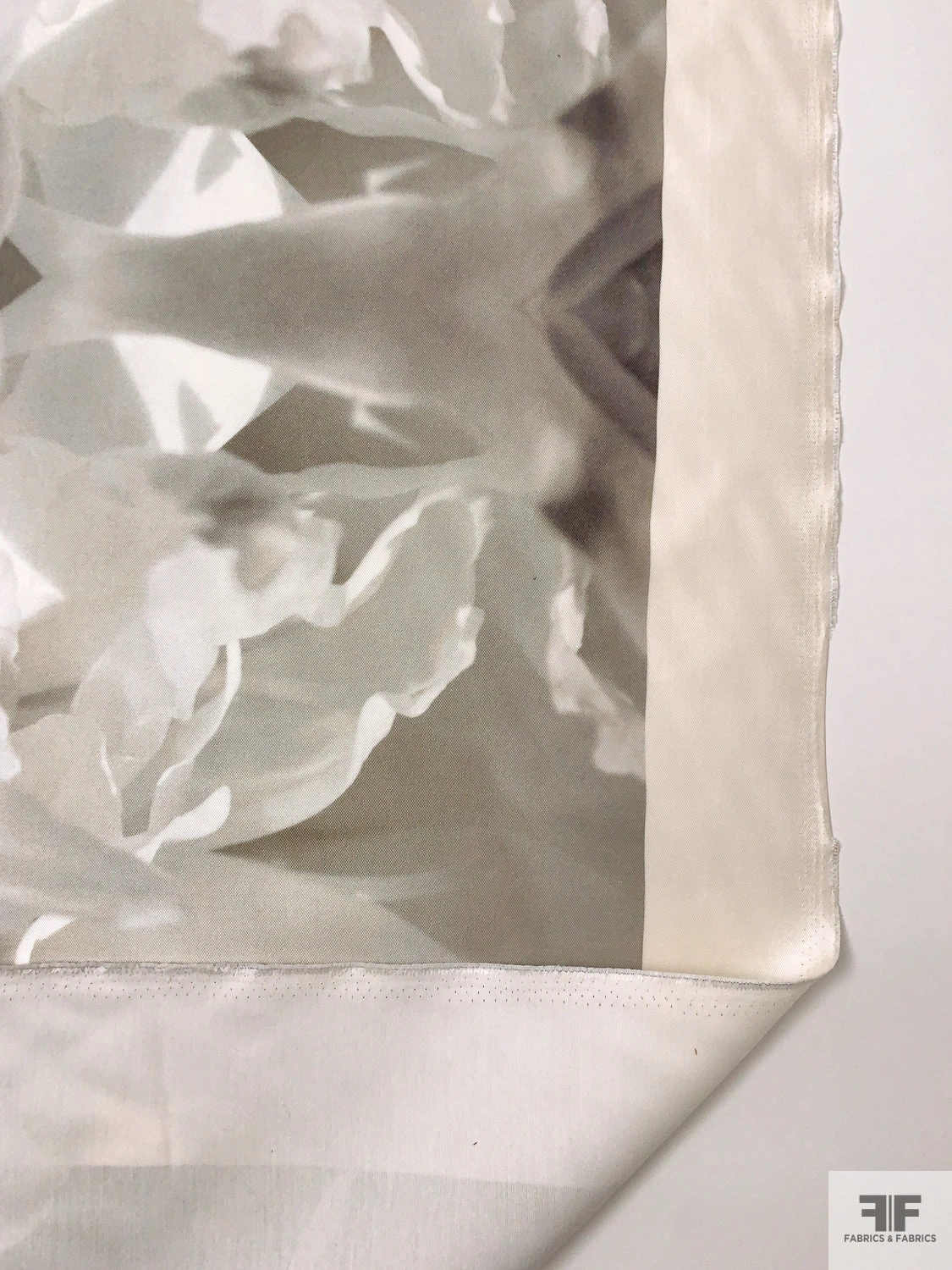 Italian Gloomy Abstract Printed Silk-Cotton Mikado - Shades Of Grey / Taupe / Off-White 10 Italian Gloomy Abstract Printed Silk-Cotton Mikado - Shades Of Grey / Taupe / Off-White - Image 8