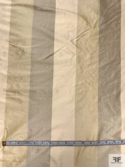 Vertical Striped Yarn-Dyed Silk Shantung - Shaker Beige / Pearl Light Golds 16 Vertical Striped Yarn-Dyed Silk Shantung - Shaker Beige / Pearl Light Golds -Fabrics And Fabrics Store 18956 4