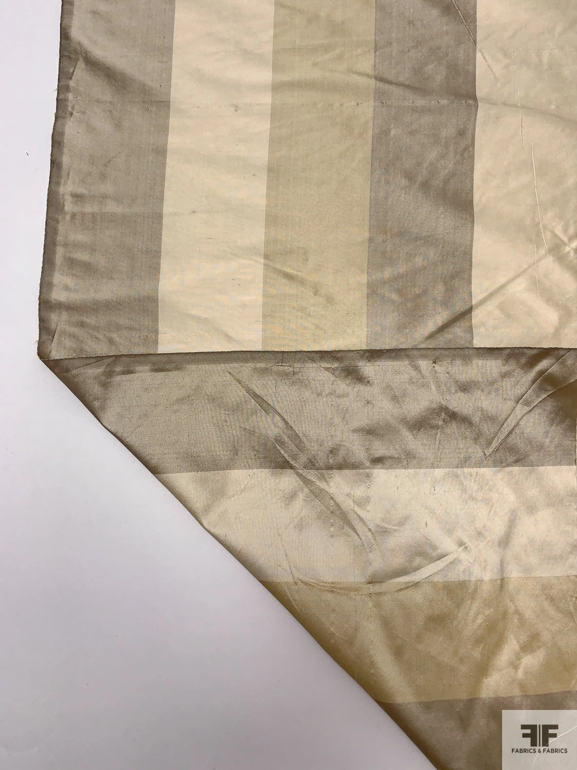 Vertical Striped Yarn-Dyed Silk Shantung - Shaker Beige / Pearl Light Golds 10 Vertical Striped Yarn-Dyed Silk Shantung - Shaker Beige / Pearl Light Golds - Image 8