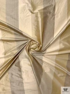 Vertical Striped Yarn-Dyed Silk Shantung - Shaker Beige / Pearl Light Golds 13 Vertical Striped Yarn-Dyed Silk Shantung - Shaker Beige / Pearl Light Golds -Fabrics And Fabrics Store 18956 8