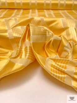 Striped Yarn-Dyed Heavy Silk And Cotton Satin - Royal Yellow / Off-White 19 Striped Yarn-Dyed Heavy Silk And Cotton Satin - Royal Yellow / Off-White -Fabrics And Fabrics Store 18958 8