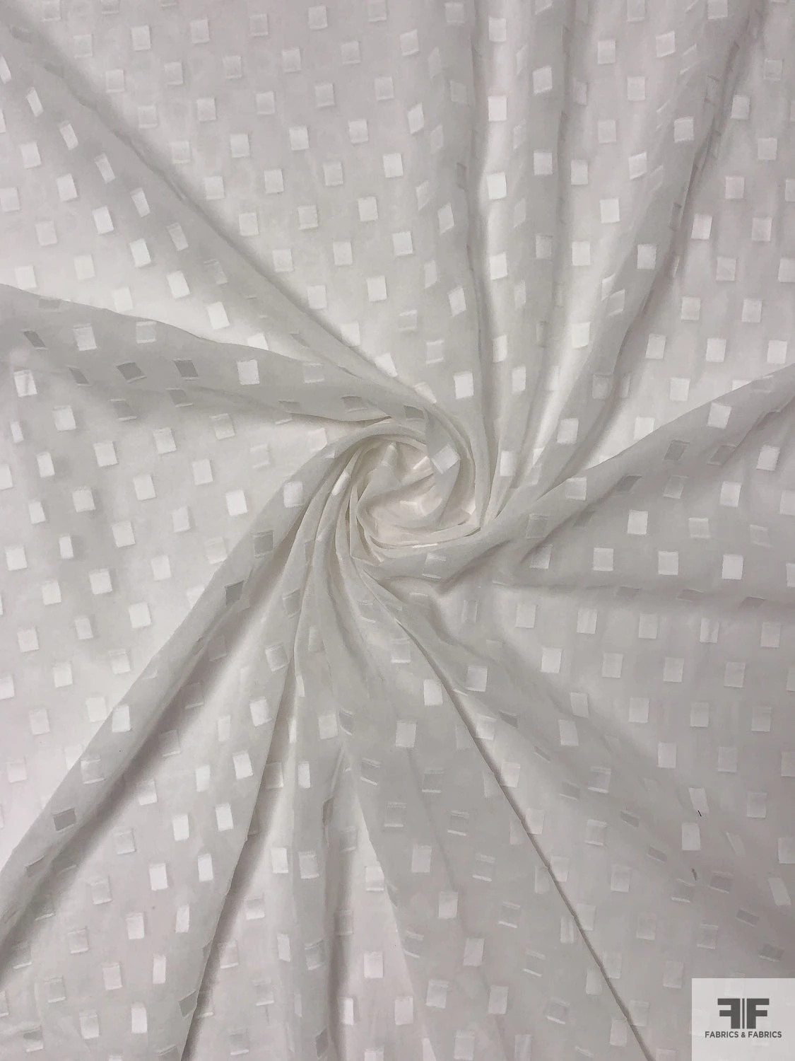 Made In Switzerland Rectangles Burnout Cotton Voile - Off-White 6 Made In Switzerland Rectangles Burnout Cotton Voile - Off-White - Image 4