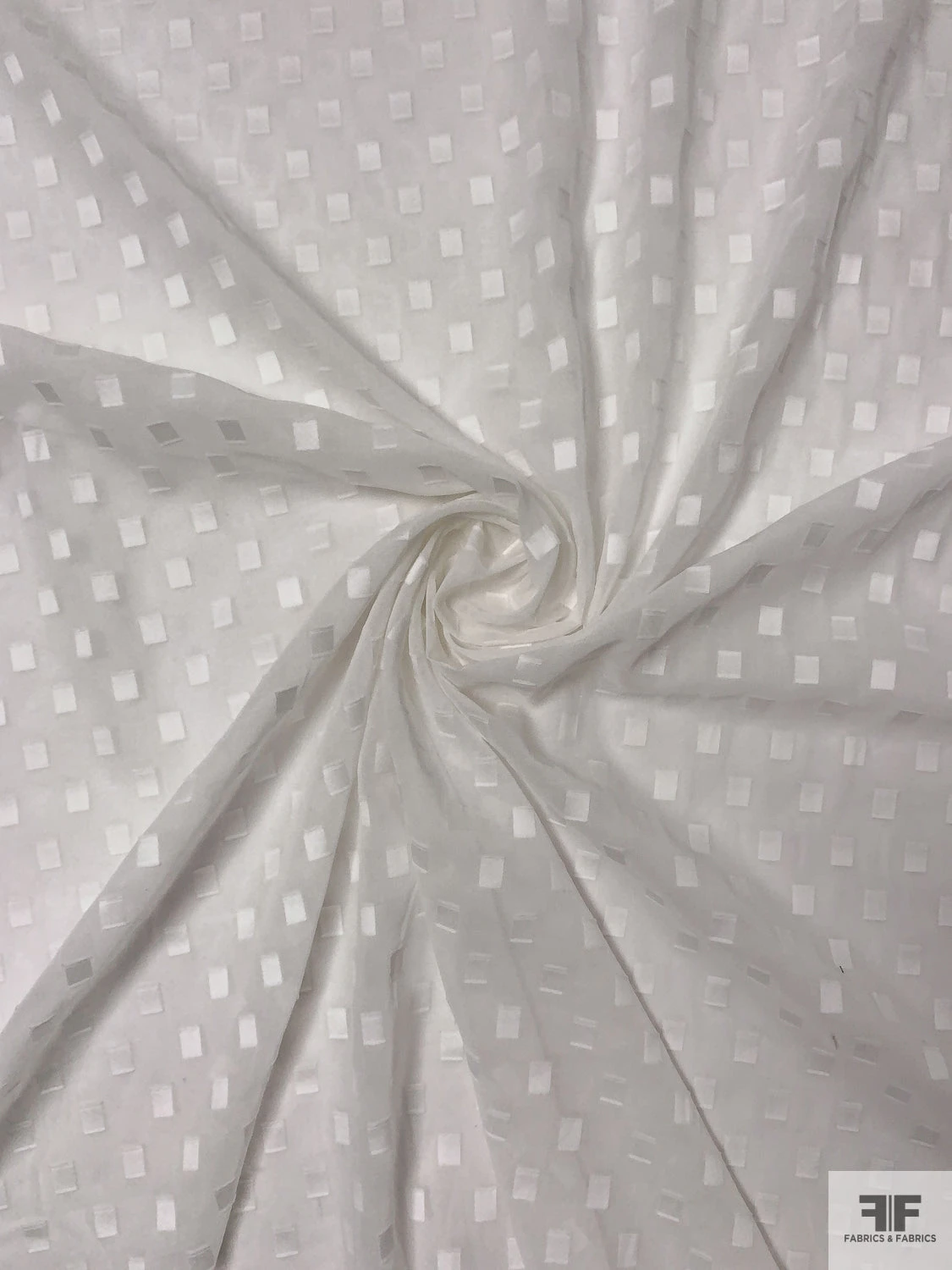 Made In Switzerland Rectangles Burnout Cotton Voile - Off-White 5 Made In Switzerland Rectangles Burnout Cotton Voile - Off-White - Image 3