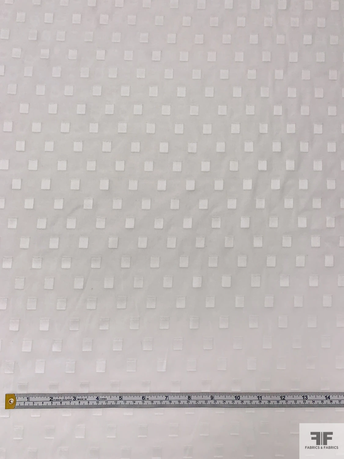 Made In Switzerland Rectangles Burnout Cotton Voile - Off-White 8 Made In Switzerland Rectangles Burnout Cotton Voile - Off-White - Image 6