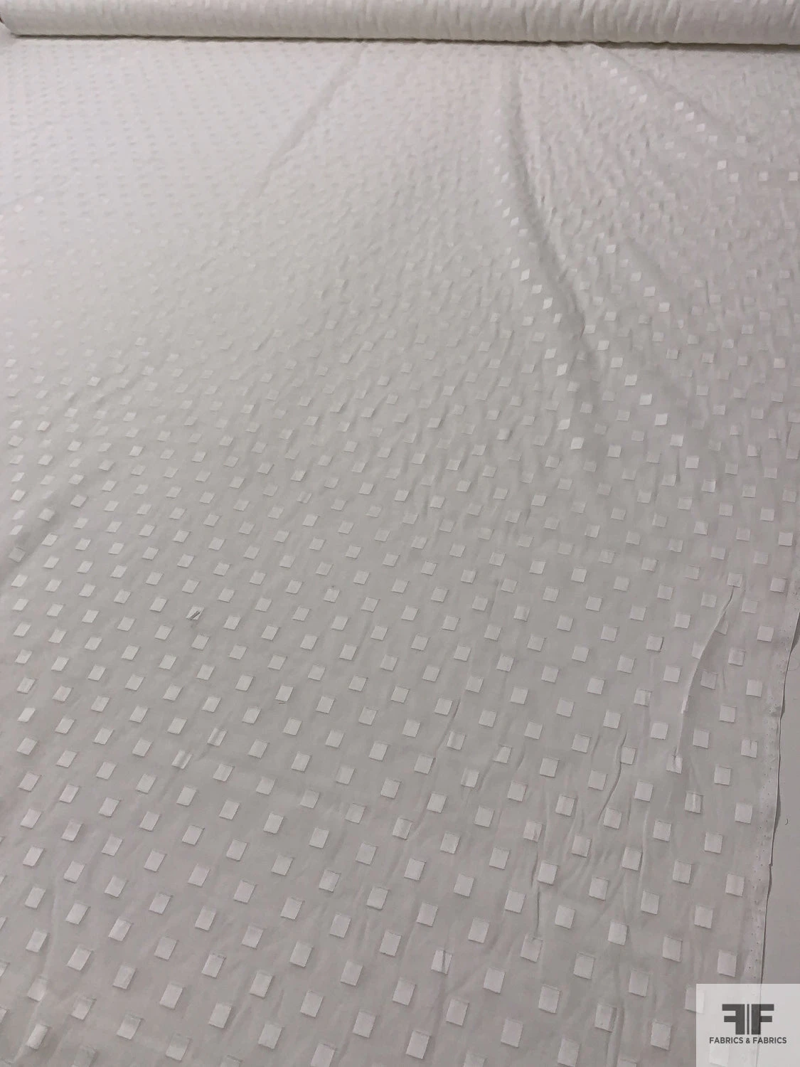 Made In Switzerland Rectangles Burnout Cotton Voile - Off-White 10 Made In Switzerland Rectangles Burnout Cotton Voile - Off-White - Image 8