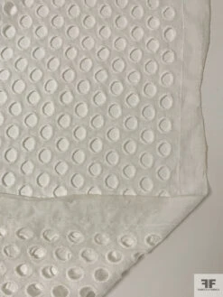 Circles Embroidered Eyelet Cotton - Off-White -Fabrics And Fabrics Store 18969 6