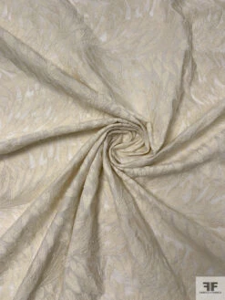 Breezing Hearts Embroidered Cotton Lawn - Cream / White