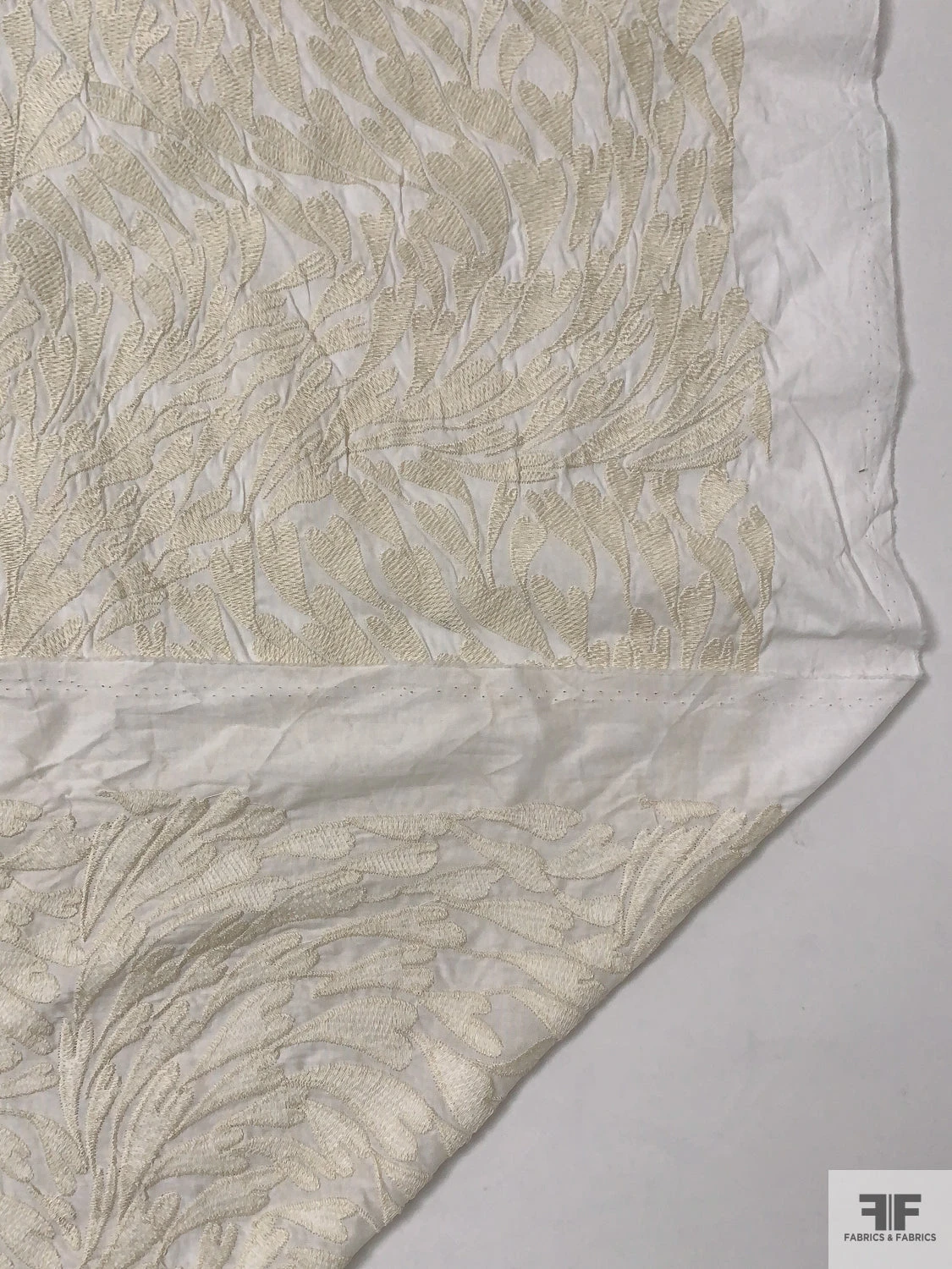 Breezing Hearts Embroidered Cotton Lawn - Cream / White 9 Breezing Hearts Embroidered Cotton Lawn - Cream / White - Image 7