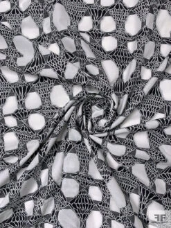 Made In Switzerland Abstract Yarn-Dyed Cotton Lawn - Black / White -Fabrics And Fabrics Store 18972 2