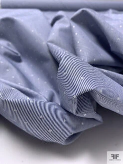 Pinstripe Dobby Cotton Shirting - Navy Blue / White 19 Pinstripe Dobby Cotton Shirting - Navy Blue / White -Fabrics And Fabrics Store 18973 9