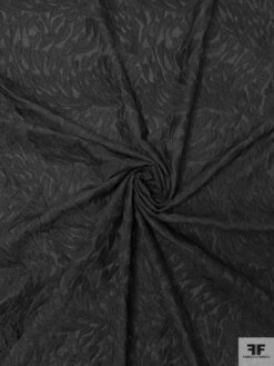 Breezing Hearts Embroidered Cotton Lawn - Black