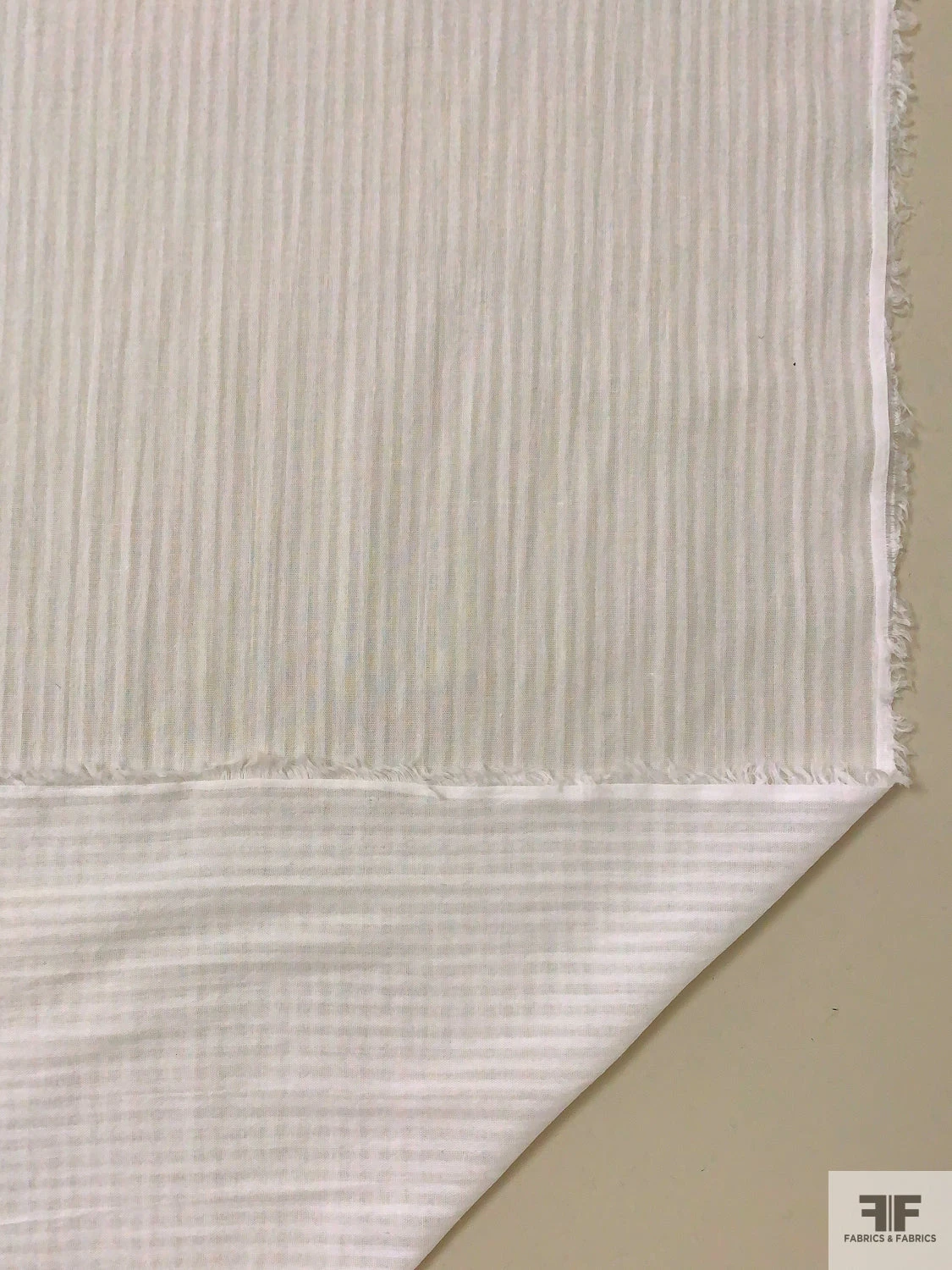 Made In Japan Shadow Striped Cotton Voile - Off-White 7 Made In Japan Shadow Striped Cotton Voile - Off-White - Image 5