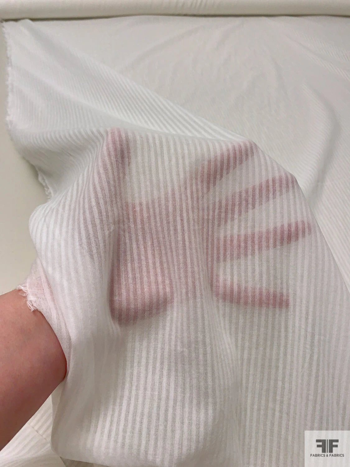 Made In Japan Shadow Striped Cotton Voile - Off-White 8 Made In Japan Shadow Striped Cotton Voile - Off-White - Image 6