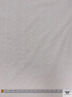 Floral Vines Embroidered Eyelet Poly-Cotton Voile - Off-White -Fabrics And Fabrics Store 19001 3