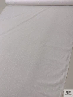 Floral Vines Embroidered Eyelet Poly-Cotton Voile - Off-White -Fabrics And Fabrics Store 19001 6