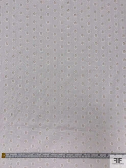 Made In Japan Connected Circles Embroidered Eyelet Cotton Lawn - White -Fabrics And Fabrics Store 19005 4