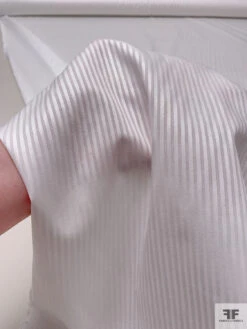 Satin Striped Cotton Lawn - White -Fabrics And Fabrics Store 19011 7